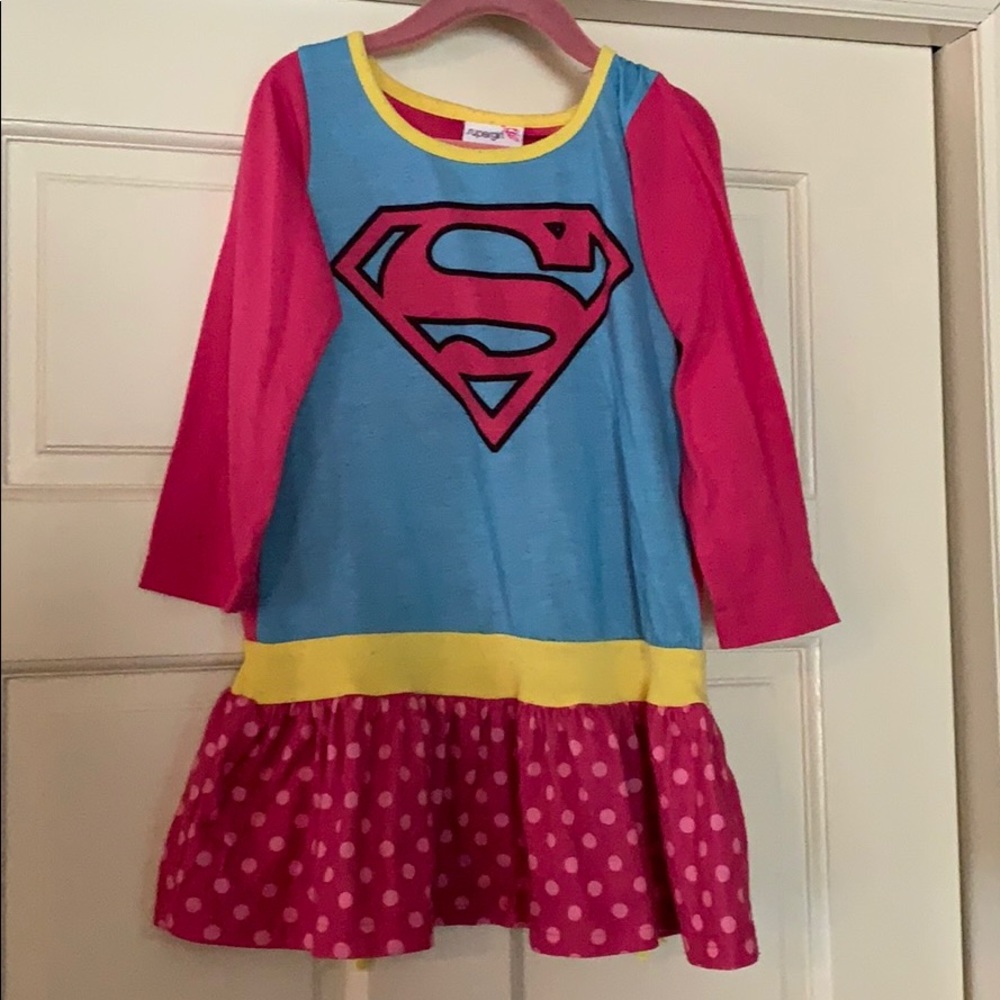Supergirl caped PJ’s, size XS in girls